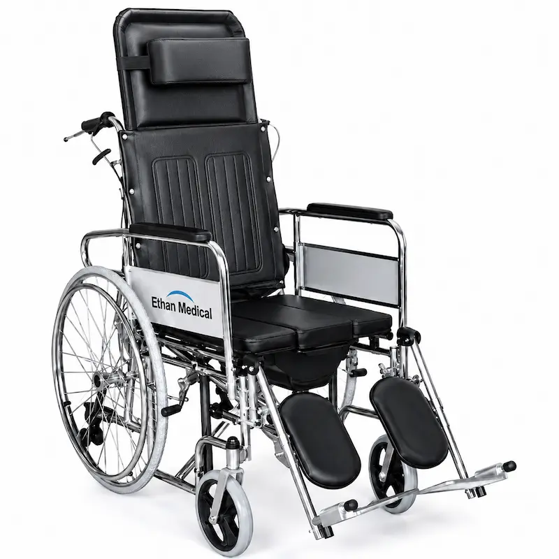 Backrest with Commode and Sleeping Wheelchair by Ethan Medical Bangladesh
