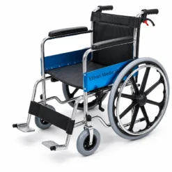 Heavy-duty foldable wheelchair for comfortable mobility support