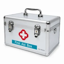 First aid box for storing first aid supplies