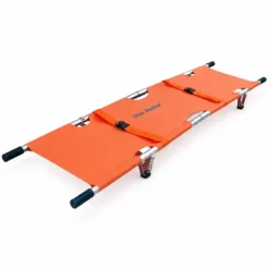 Portable medical folding stretcher for emergency patient transport in Bangladesh