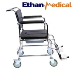 Portable Commode Wheelchair, Foldable Commode wheelchair at Ethan Medical Ins.