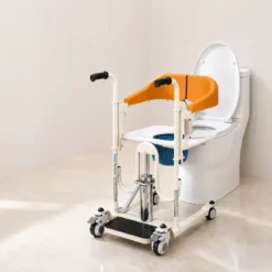 Hydraulic patient lift and transfer chair for safe assisted patient movement in Bangladesh