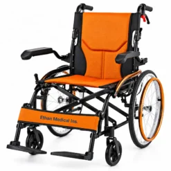 Lightweight aluminum folding wheelchair for portable mobility in Bangladesh